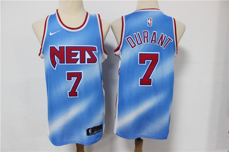 Men's Brooklyn Nets White #7 Kevin Durant 2020/21 Blue Stitched NBA Jersey