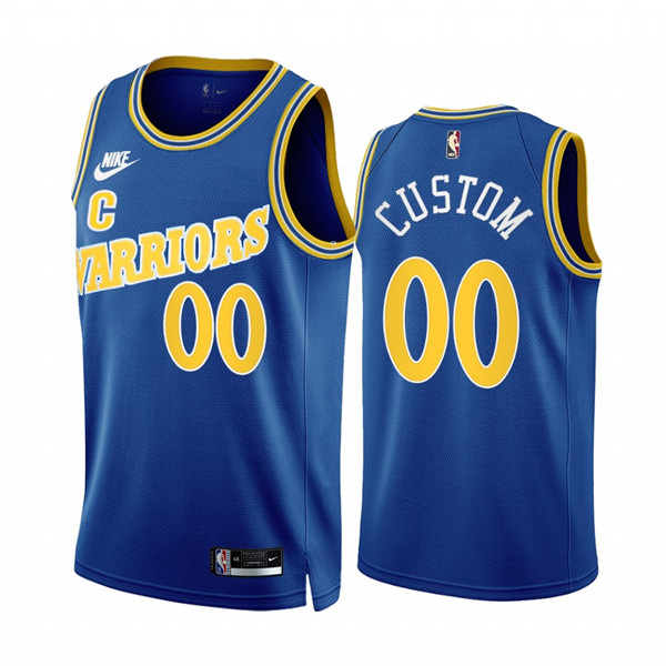 Men's Golden State Warriors #00 Jonathan Kuminga 2022/23 Royal Classic Edition Stitched Basketball Jersey