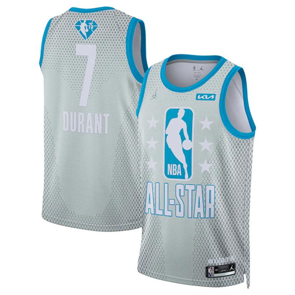 Men's 2022 All-Star #7 Kevin Durant Gray Stitched Basketball Jersey - Click Image to Close