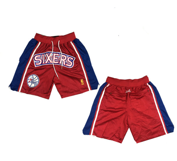 Men's Philadelphia 76ers Red Shorts (Run Small)