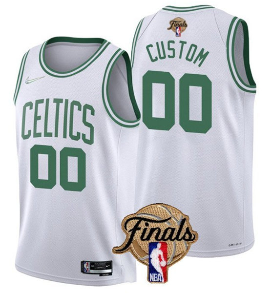 Men's Boston Celtics Active Player Custom White 2022 Finals Stitched Basketball Jersey - Click Image to Close