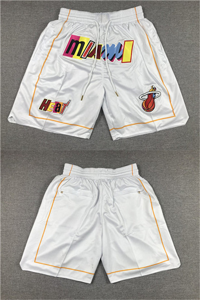 Men's Miami Heat 2022/23 White City Edition Shorts (Run Small)