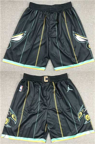 Men's Charlotte Hornets 2022/23 Black City Edition Shorts (Run Small)