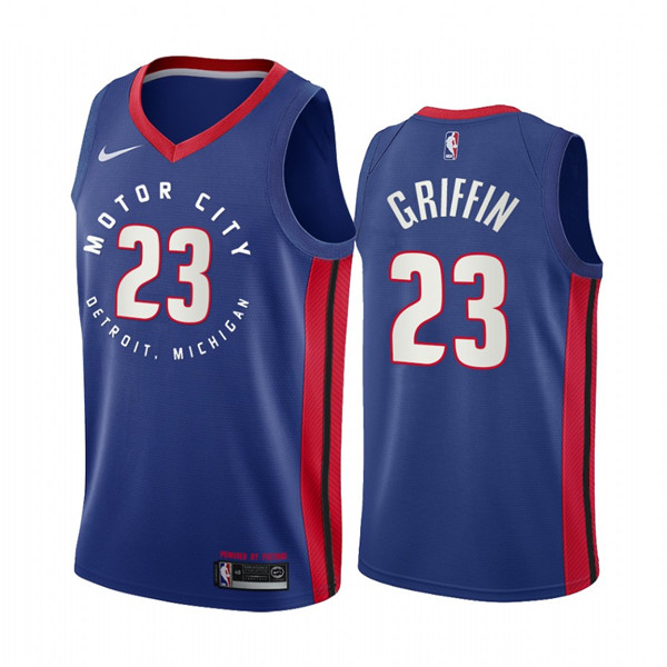 Men's Detroit Pistons #23 Blake Griffin Navy Motor City Edition 2020-21 Stitched NBA Jersey