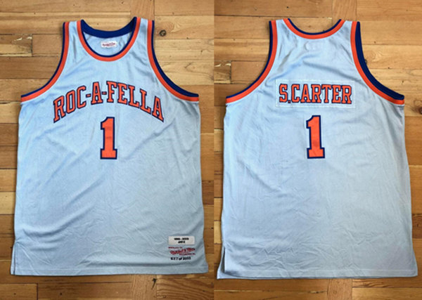 Men's Shawn Carter Jay-Z #1 Roc-A-Fella Hip Hop Stitched Jersey