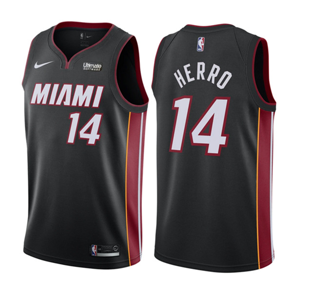 Men's Miami Heat #14 Tyler Herro City Edition Black Stitched NBA Jersey