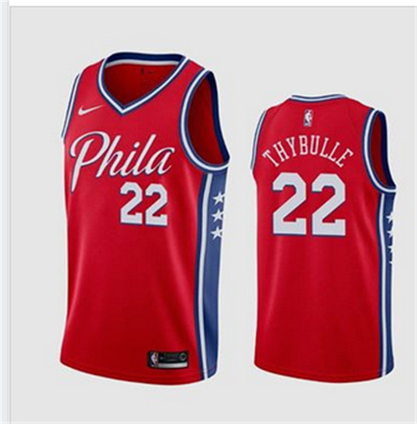 Men's Philadelphia 76ers #22 Matisse Thybulle Red Stitched NBA Jersey