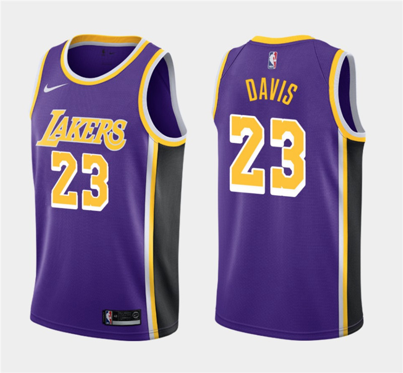 Men's Los Angeles Lakers #23 Anthony Davis Purple Stitched NBA Jersey