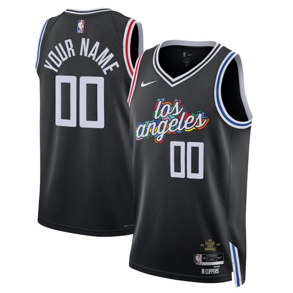 Men's Los Angeles Clippers Active Player custom 2022/23 Black City Edition Swingman Stitched Jersey