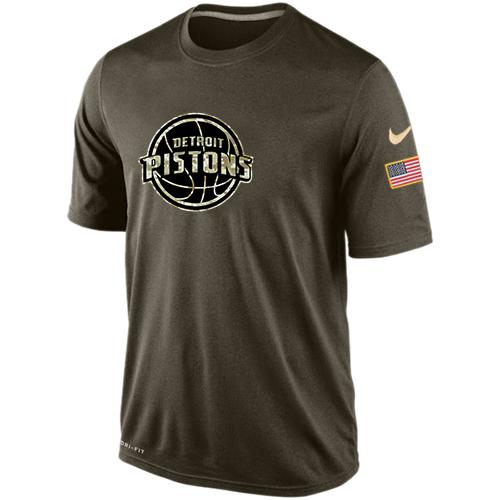 Detroit Pistons Salute To Service Nike Dri-FIT T-Shirt (All Size) - Click Image to Close