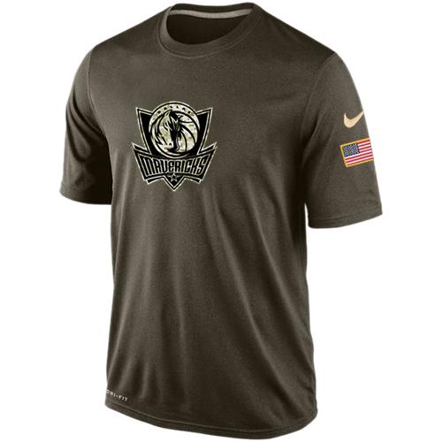 Dallas Mavericks Salute To Service Nike Dri-FIT T-Shirt (All Size) - Click Image to Close