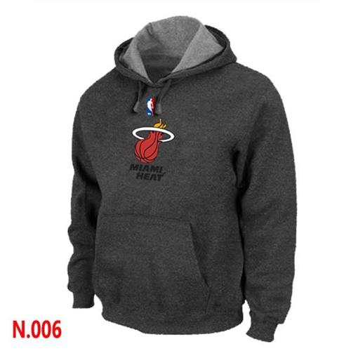 NBA Miami Heat Pullover Hoodie Dark Grey - Click Image to Close