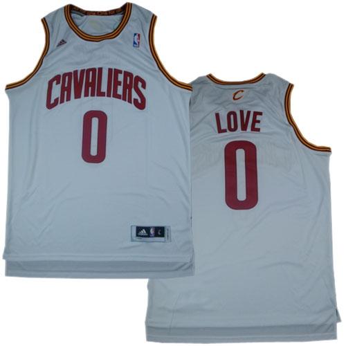 Revolution 30 Cavaliers #0 Kevin Love White Stitched NBA Jersey - Click Image to Close