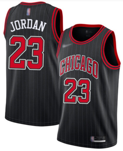 Men's Chicago Bulls #23 Michael Jordan Black Stitched NBA Jersey