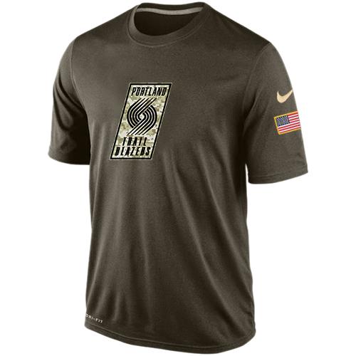 Portland Trail Blazers Salute To Service Nike Dri-FIT T-Shirt (All Size) - Click Image to Close