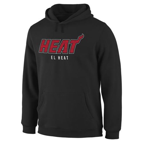 Miami Heat Noches Enebea Pullover Hoodie Black - Click Image to Close