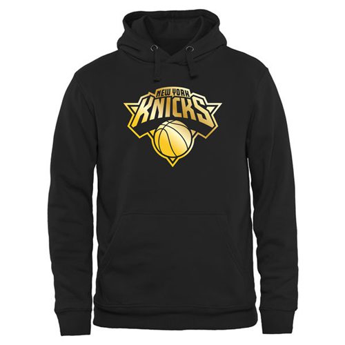 New York Knicks Gold Collection Pullover Hoodie Black - Click Image to Close