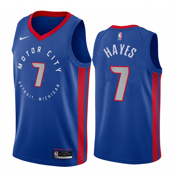 Men's Detroit Pistons #7 Killian Hayes Navy Motor City Edition 2020-21 Stitched NBA Jersey