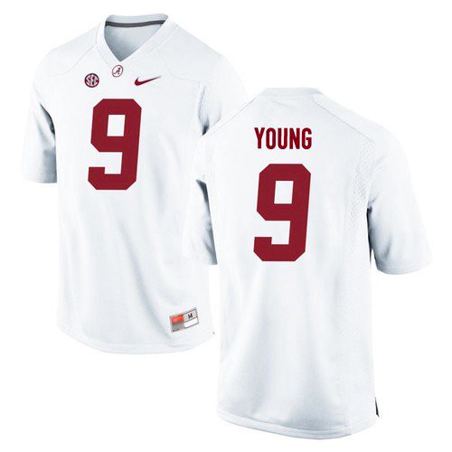 Alabama Crimson Tide Bryce Young #9 White Stitched Jersey