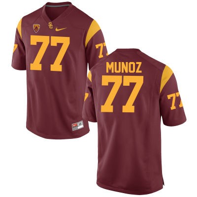 Trojans #77 Anthony Munoz Red Stitched NCAA Jersey