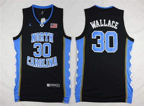 North Carolina Tar Heels #30 Rasheed Wallace Black Stitched Jersey