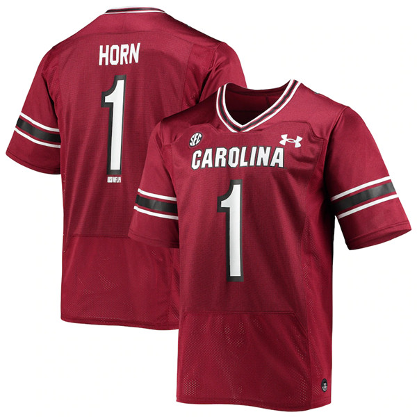 South Carolina Fighting Gamecocks #1 Jaycee Horn Garnet Stitched Jersey