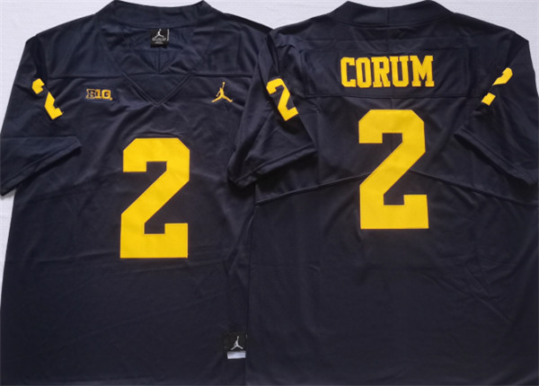 Michigan Wolverines #2 CORUM Blue Stitched Jersey