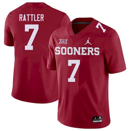 Oklahoma Sooners #7 Spencer Rattler Red Game NCAA Jersey