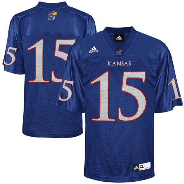 Kansas Jayhawks #15 Royal Blue Stitched Jersey