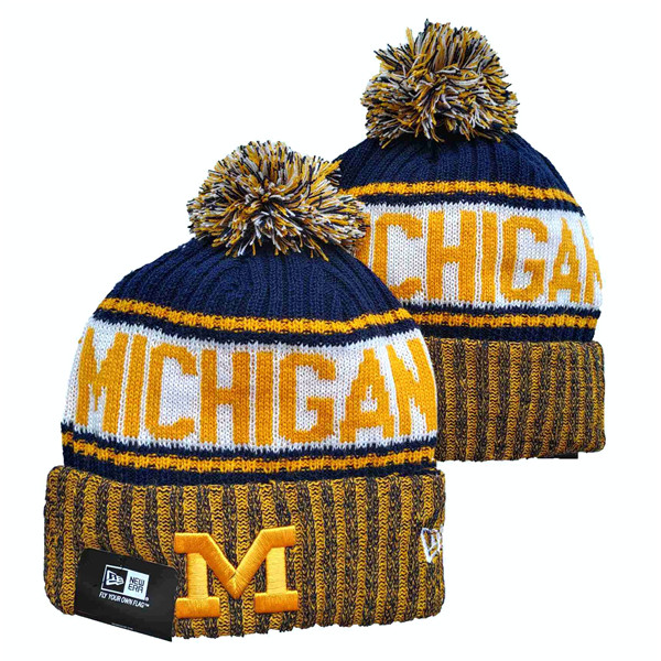 Michigan Wolverines Knit Hats 001