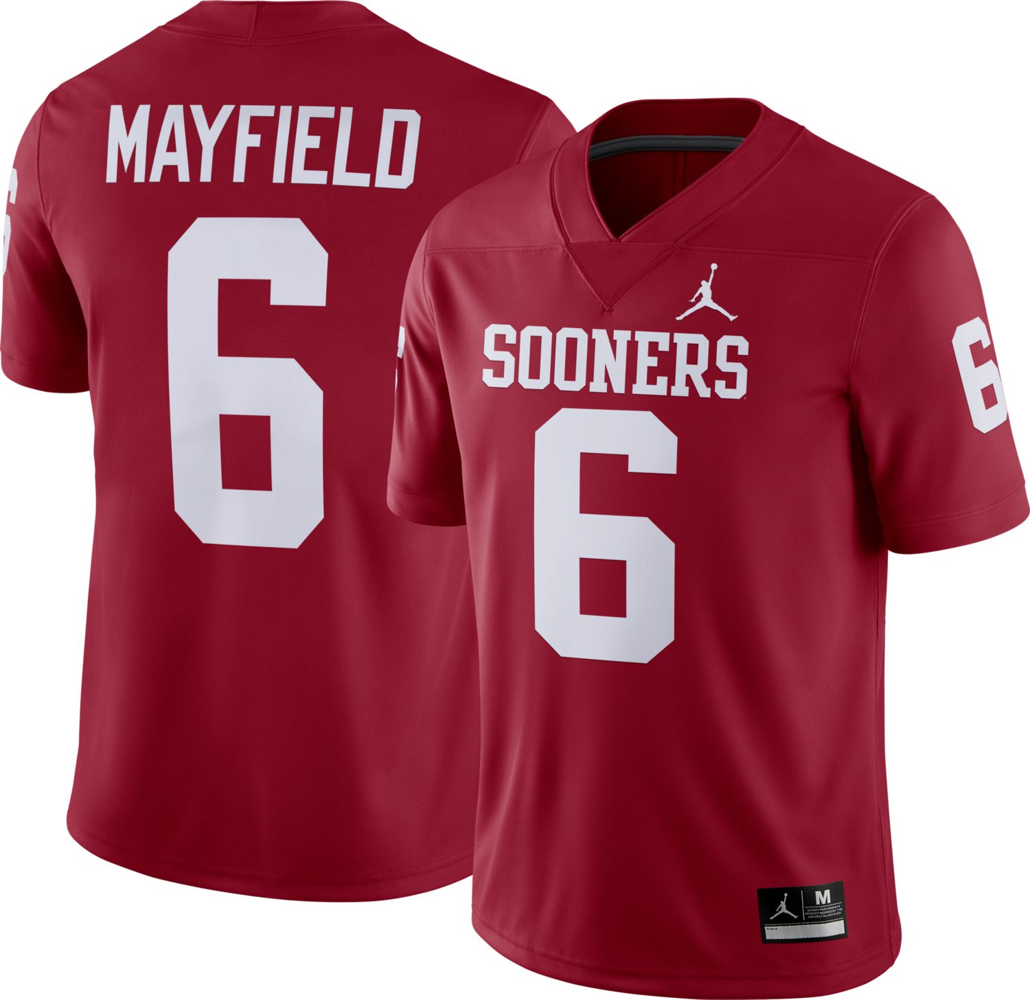 Oklahoma Sooners #6 Baker Mayfield Red Game NCAA Jersey