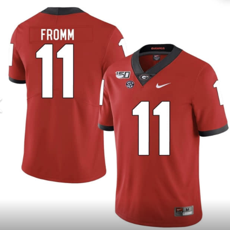 Georgia Bulldogs #11 Jake Fromm Red Football NCAA Stitched Jersey