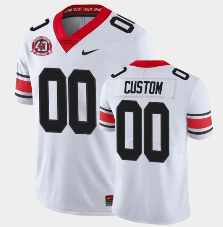 Bulldogs Customized 1980 National Champions 40th Anniversary White College Limited Alternate NCAA Football Jersey - Click Image to Close