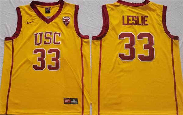 USC Trojans #33 Lisa Leslie Yellow Stitched Jersey