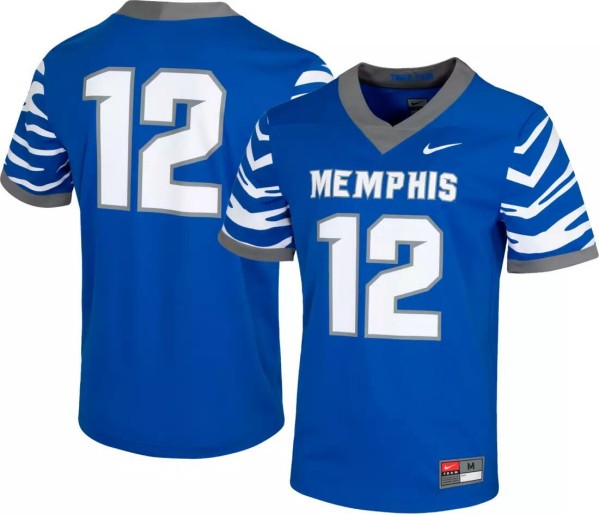 Memphis Tigers #12 Blue Stitched Football Jersey