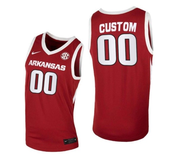 Arkansas Razorbacks Custom 2021 Red Stitched Jersey - Click Image to Close