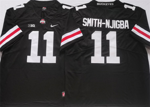 Ohio State Buckeyes #11 SMITH-NJIGBA Black Stitched Jersey