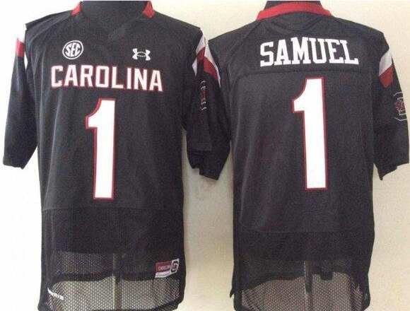 South Carolina Fighting Gamecocks #1 Deebo Samuel Black Stitched Jersey