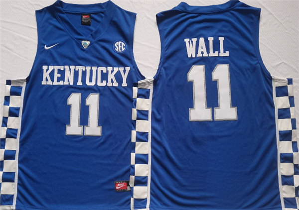 Kentucky Wildcats #11 John Wall Blue Stitched Jersey