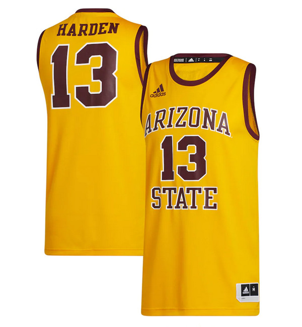 Arizona State Sun Devils #13 James Harden Gold stitched NCAA Jersey