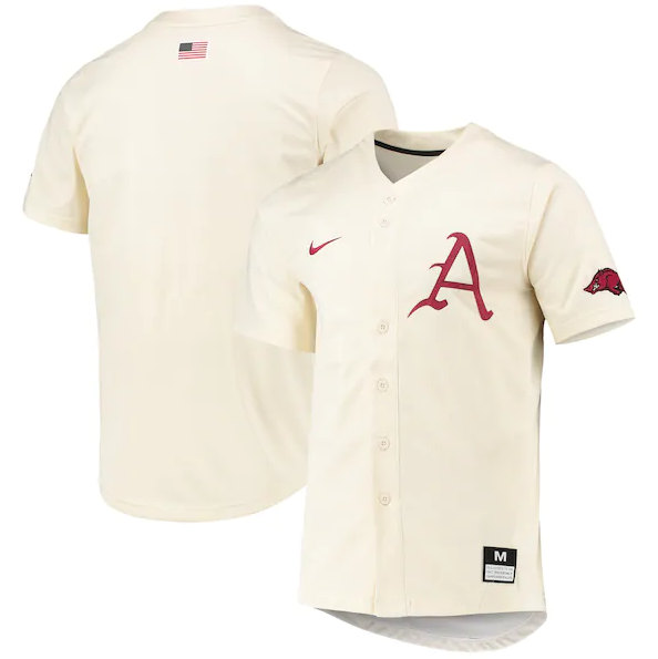 Arkansas Razorbacks Blank Cream Vapor Untouchable Stitched Jersey