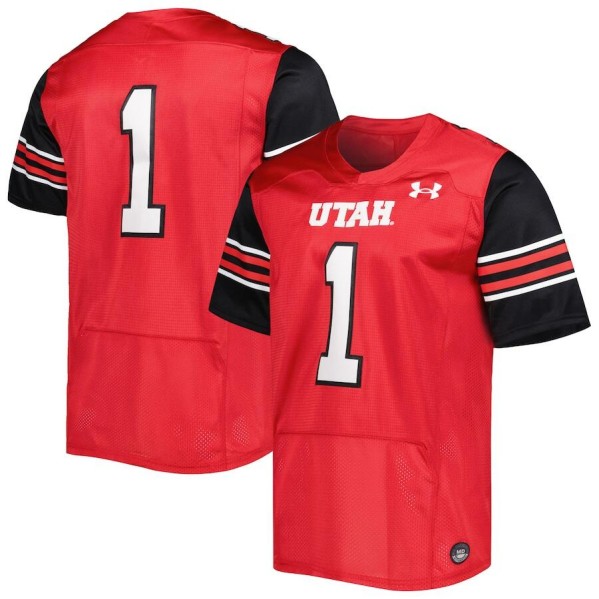 Utah Utes #1 Red Limited Stitched Football Jersey