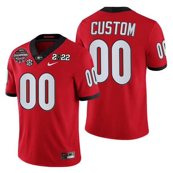 Georgia Bulldogs ACTIVE PLAYER Custom 2021/22 CFP National Champions Red College Football Stitched Jersey