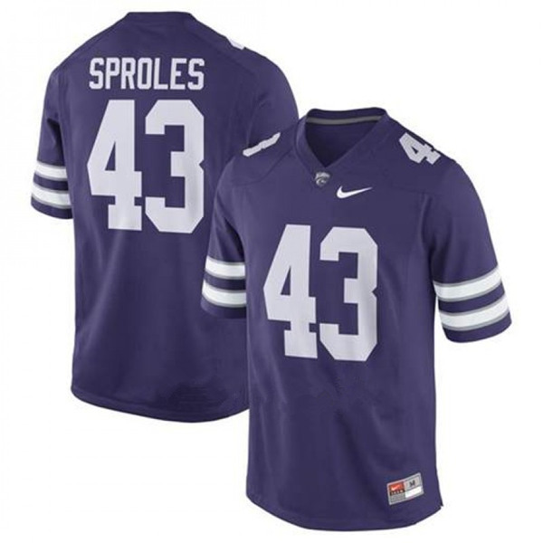 Kansas State Wildcats #43 Darren Sproles Purple Vapor Stitched NCAA Jersey