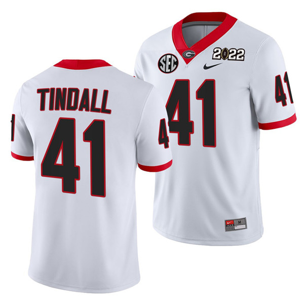 Georgia Bulldogs #41 Channing Tindall 2022 Patch White College Football Stitched Jersey