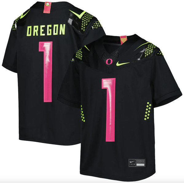 Oregon Ducks #1 Pink BCA 2022 Stitched Jersey