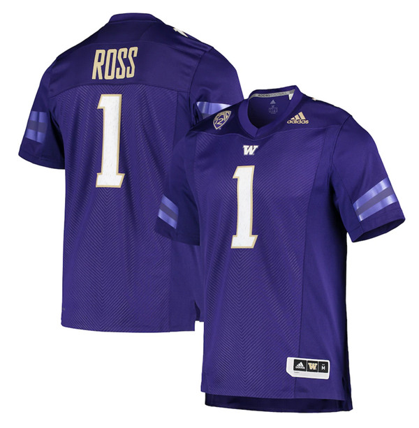 Washington Huskies #1 John Ross Purple Stitched NCAA Jersey