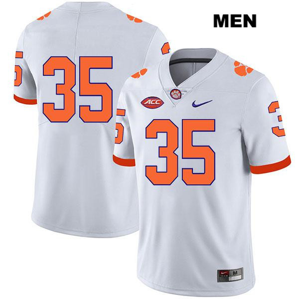 Clemson Tigers #35 Justin Foster White No Name Stitched Football Jersey