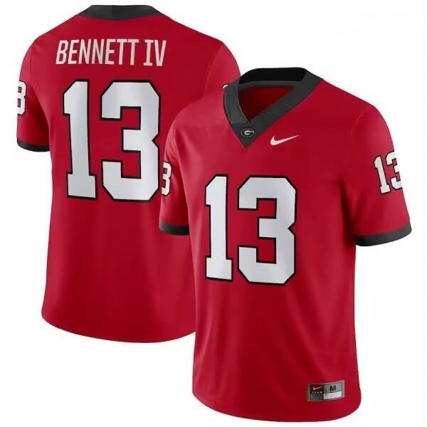 Gonzaga Bulldogs #13 Stetson Bennett Red Football Stitched Game Jersey