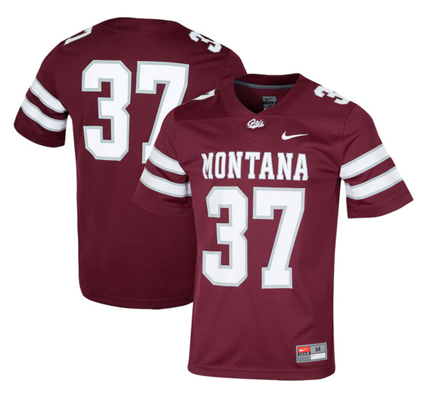 Montana Grizzlies #37 Maroon Stitched Jersey